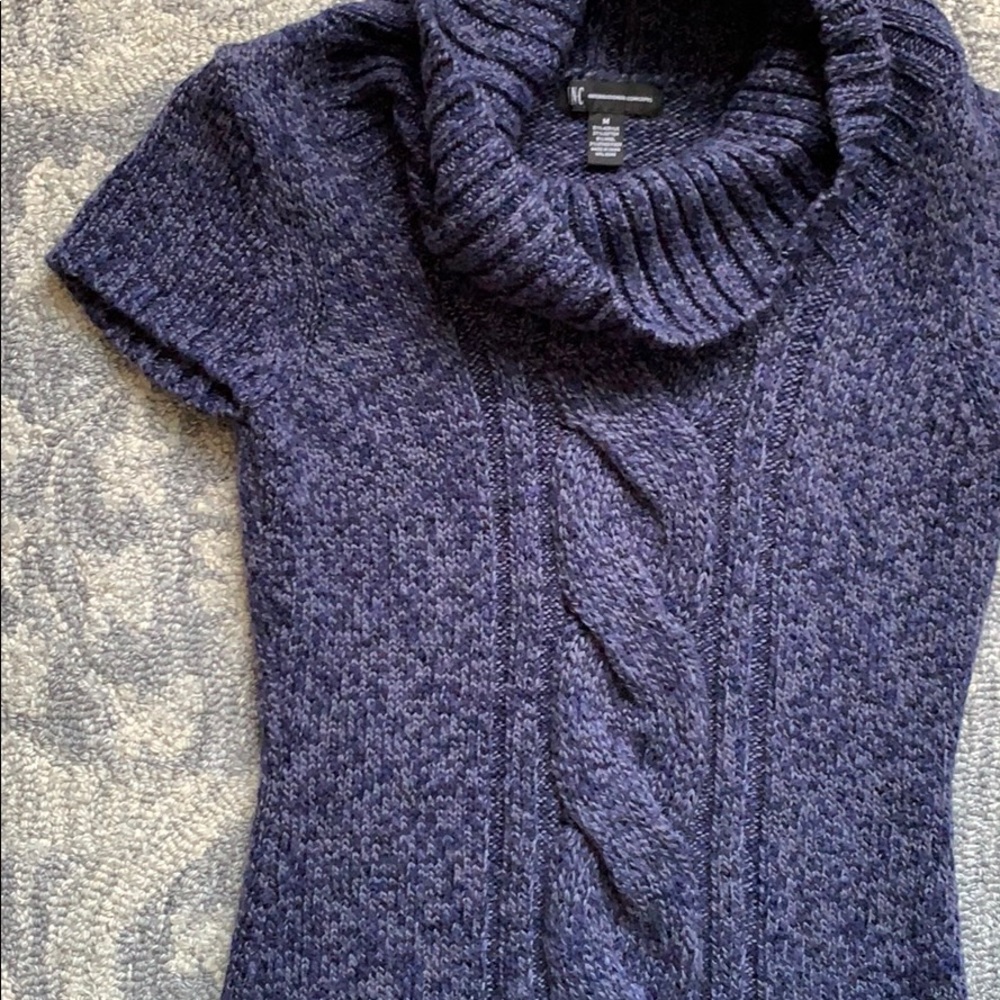 INC blue sweater dress